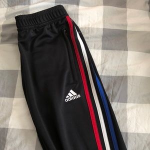adidas pants red white blue